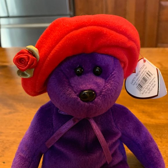 Ty Beanie Baby -RUBY- The Red Hat Society Bear - Picture 6 of 12